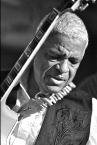 Phil Upchurch captured mid-performance